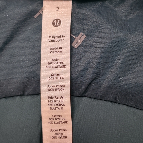 Lululemon Womens 2 Down For It All Vest Teal Insulated Running Layer Outdoors - Picture 10 of 14